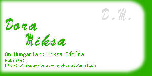 dora miksa business card